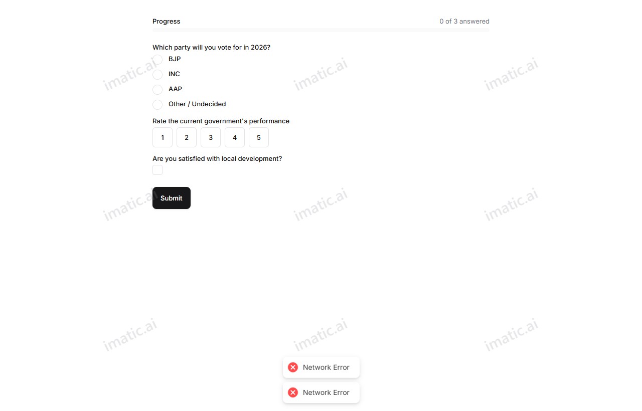A published form as a respondent sees it on the public fill page